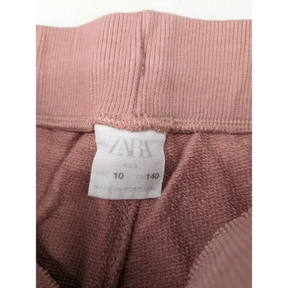 Zara Pink French Terry Bermuda Shorts Girls 10 - Picture 2 of 3